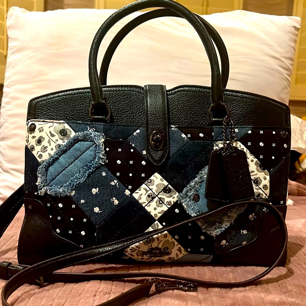 Coach
MERCER SATCHEL 30 IN CANYON QUILT
DENIM HAND BAG PATCH WORK NEW NO 🏷️ TAG